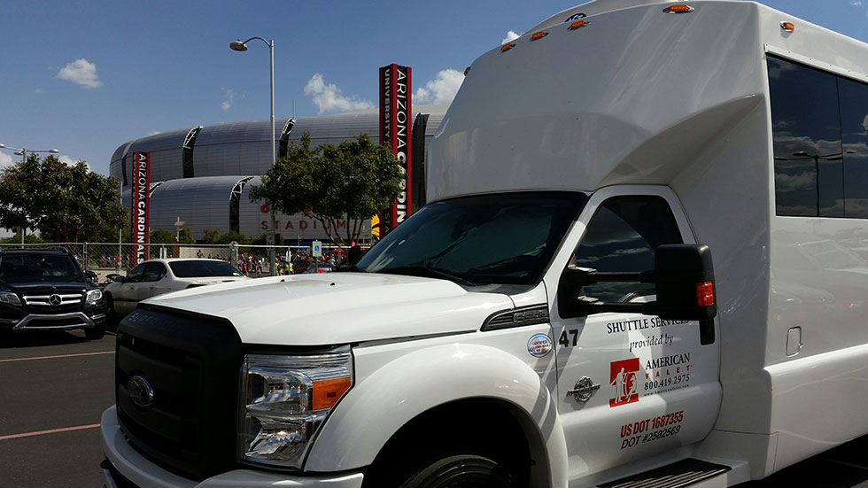 Shuttle Services for Sports by American Parking & Services - Arizona Cardinals